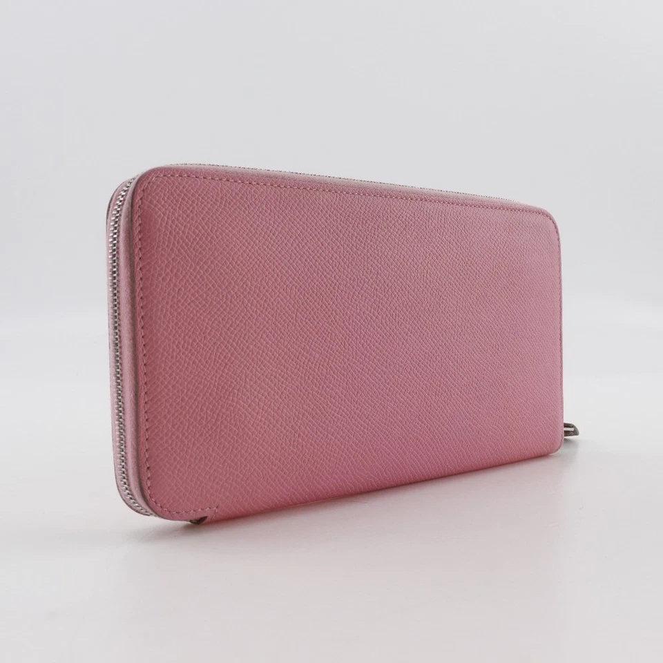 HERMES Azap Largo Seda en Monedero Rosa Confeti Rosa Epsom Mujer Foto 3 de 4