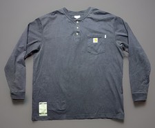 Carhartt Shirt Mens XL Purp Blue Henley FR Fire Resistant Workwear NFPA 2112