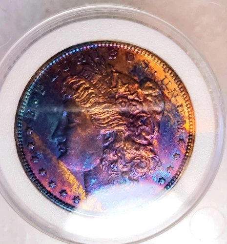 1897-P Morgan Silver Dollar  MS66  Amazing Color