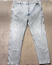 Wrangler Mens 42x34 Rugged Wear Straight Leg Jeans Blue Denim EUC