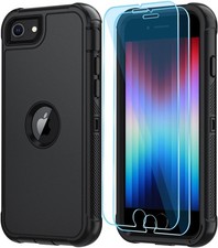 3-Layer Heavy Duty Full-Body Cover  HD Screen Protector for iPhone SE 2022/2020