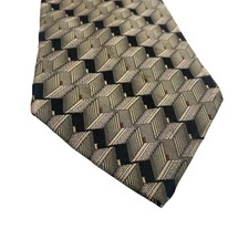 Ashton Rhodes Tie Mens One Size Beige Geometr...