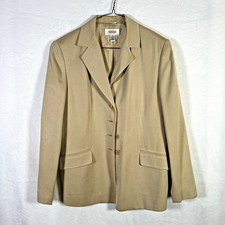 90s Fashion - Talbots Women s Silk Blazer Size 8P, Beige, Classic Fit