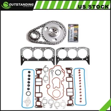 Timing Chain kit + Head Gasket set For 96-01 4.3L Chevrolet GMC Isuzu Oldsmobile