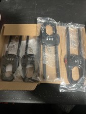 4 Pack Cabinet Locks Combination U Shaped Sliding Door Lock Black -Y