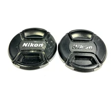 Lot of 2 Genuine Nikon LC-58 58mm Front Lens Cap Center-Pinch