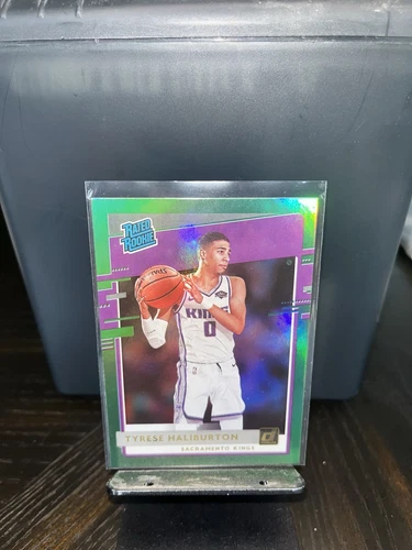 2020-21 Panini Donruss Tyrese Haliburton Green Flood Rated Rookie RC #231 Kings