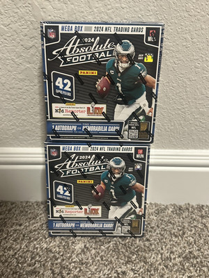(2x) 2024 Absolute Football MEGA BOX Factory Sealed -  (2 Box Lot)!
