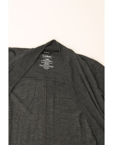 L.L.BEAN Damen Longline offene Strickjacke Pullover UK 16 Large grau Modal AM02 - Bild 3 von 3