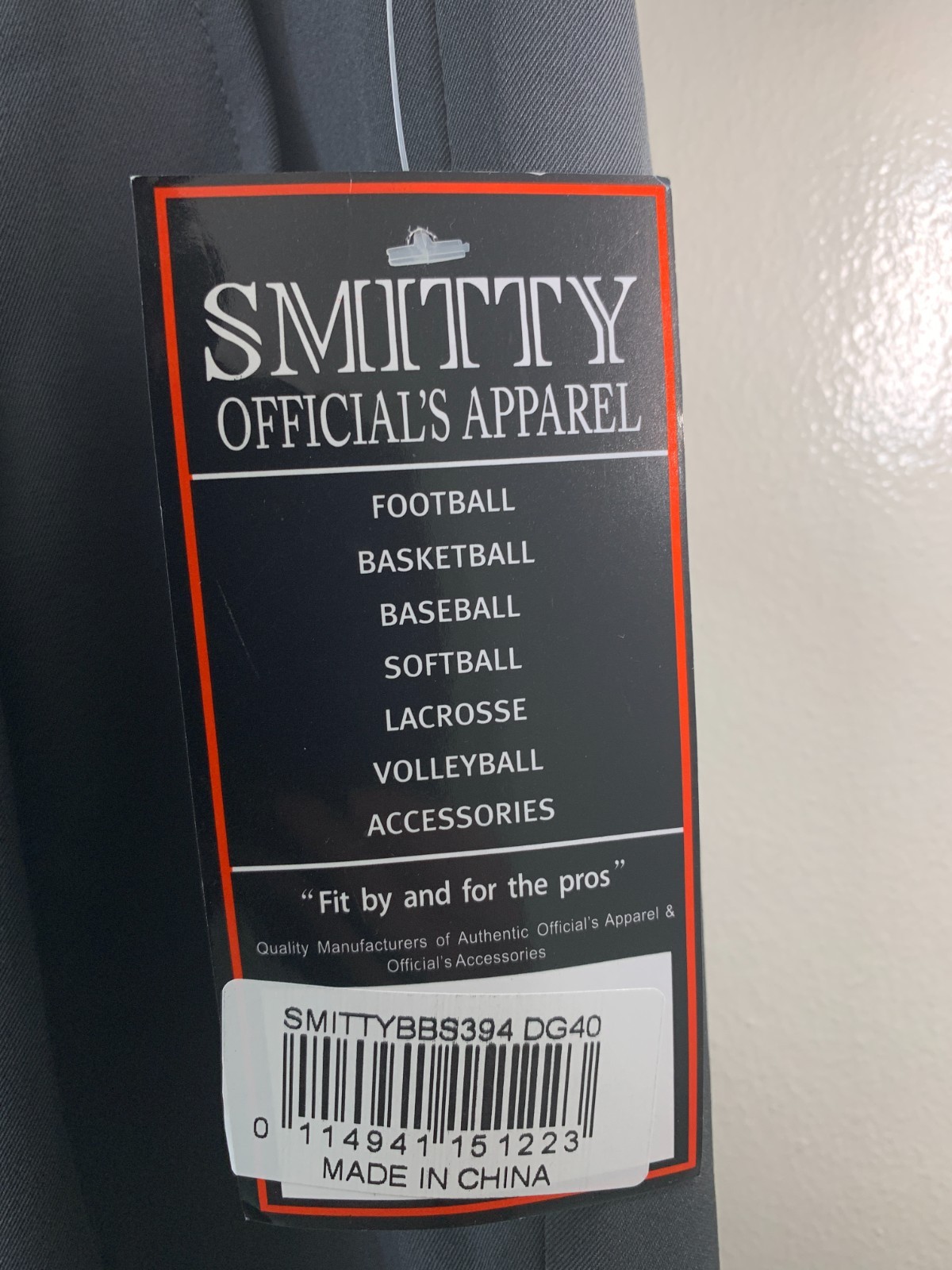 Smitty Pleated Expander Waist Umpire Base Pants Size 40 - Unfinished Hem - NEW