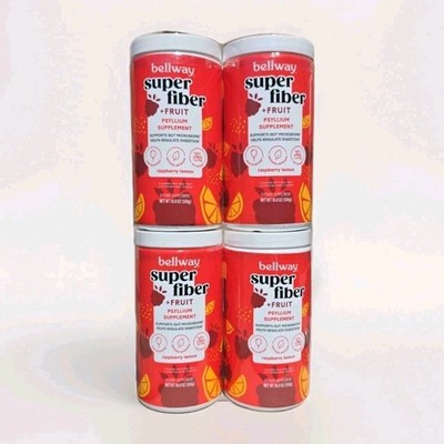Bellway Super Fiber + Fruit Psyllium Raspberry Lemon 18oz (4 Pack) BB: 9/2026
