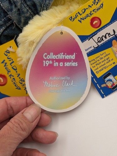 Build A Bear Sunny Chick Plüsch 14 Zoll Ostern Stofftier Huhn mit Overall Etikett - Bild 13 von 13