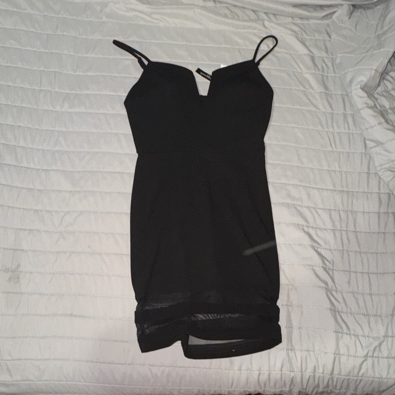 JCPenney Sleep Women’s Black Solid Chemise, Size 3, Sleeveless