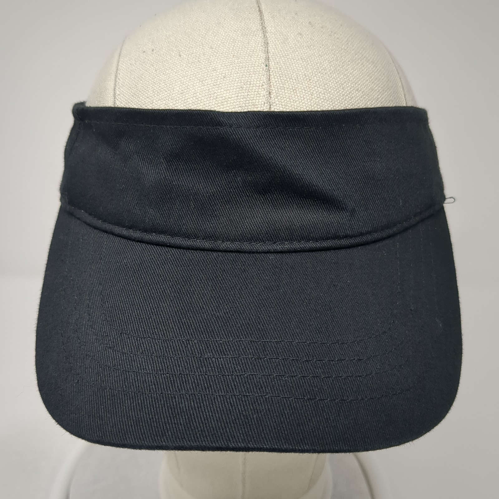Unbranded Strapback Visor Hat Solid Black One Siz… - image 2