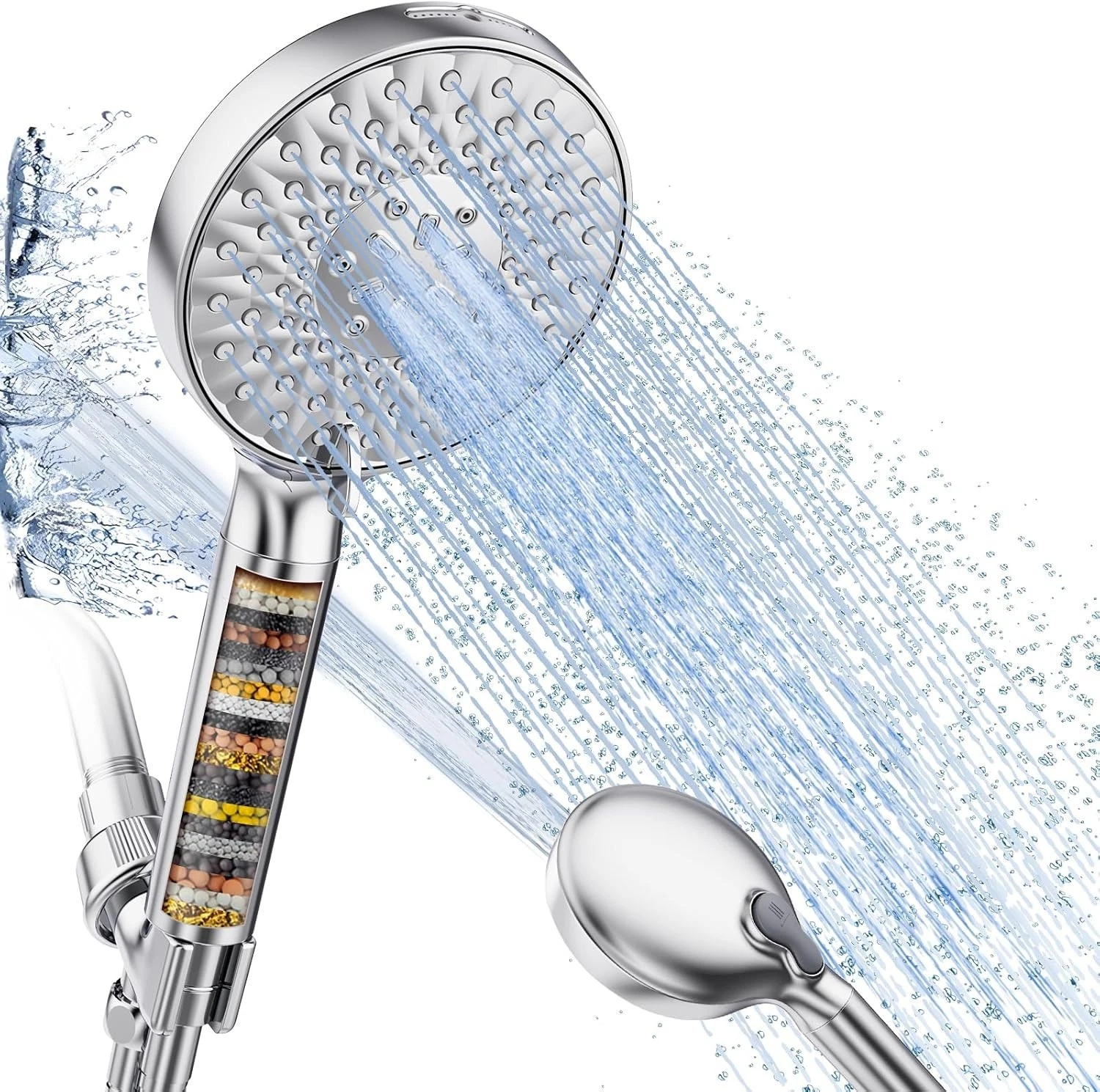 SR SUN RISE Filtered Shower Head with Handheld High Pressure 9 Spray Mode Shower
