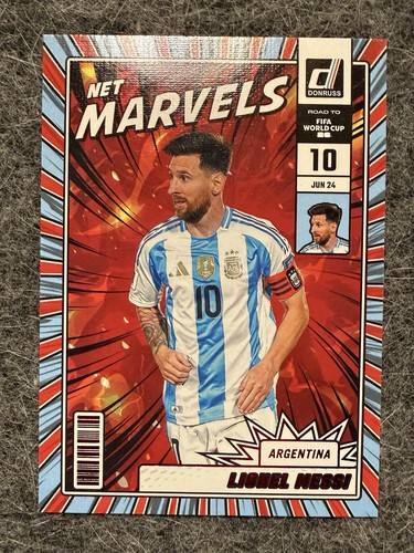 Panini Donruss 2025-26 Road To FIFA World Cup Net Marvels #21 Lionel Messi Red