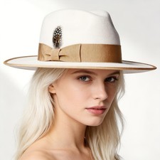 Classic Fedora wide-brimmed fedora, perfect for parties, street style, or top ha