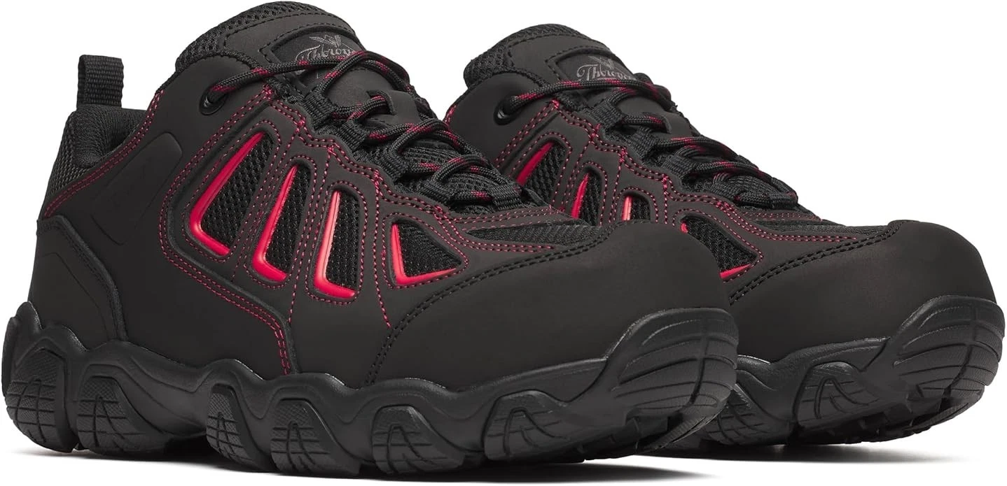 New Thorogood Work Shoes Safety Toe Sneakers Black Red Work Hiker Boots 804-6001