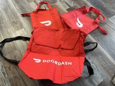 Doordash One Pizza Bag 19x19x5 Two 13x15x9 Totes Insulated Food Hot Cold Red