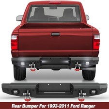 Rear Bumper For 1993-2011 Ford Ranger Pickup With Led Lights Sensor Holes Drings