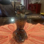 Vintage Fenton Carnival Glass Iridescent GLASS OWL Figurine 5.5” RARE