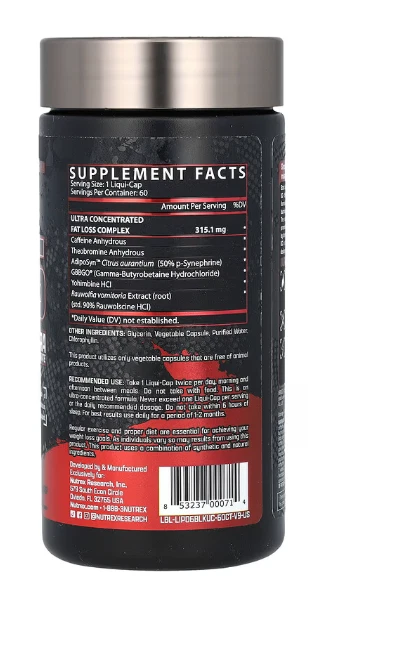 Nutrex Research, LIPO-6 Black, Ultra Concentrate, 60 Liqui-Caps, Exp: 04/2028 - Imagen 2 de 2
