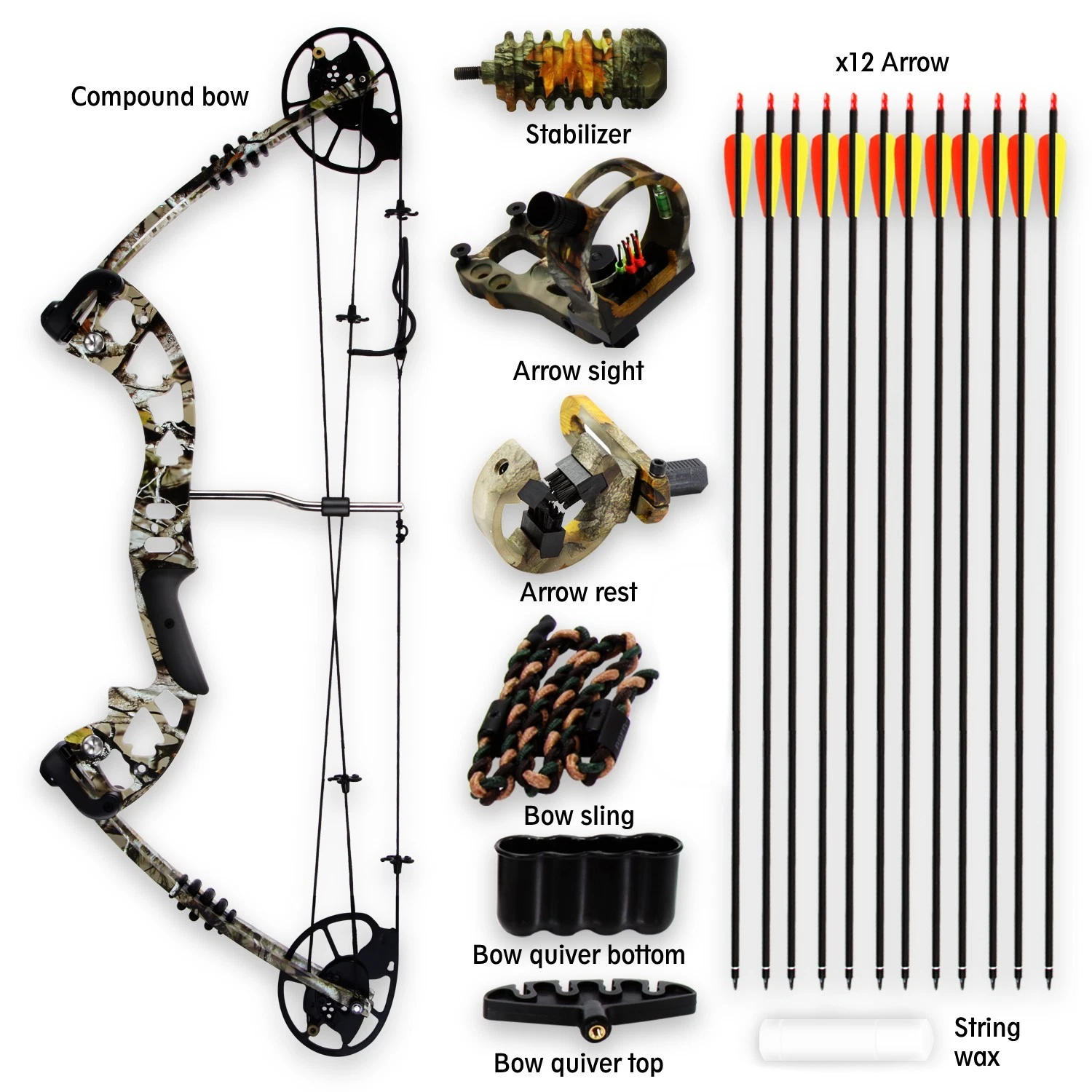 SereneLife Compound Bow & Arrow Accessory Kit - Thumbnail 3