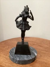 Antique Art Deco Bronze Figure on Pedestal “ Circus Dancer” by Samuel Lipchytz