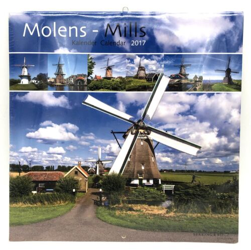 BRAND NEW Molens-Mills Calendar 2017 Windmills Netherlands Sealed - Afbeelding 1 van 2