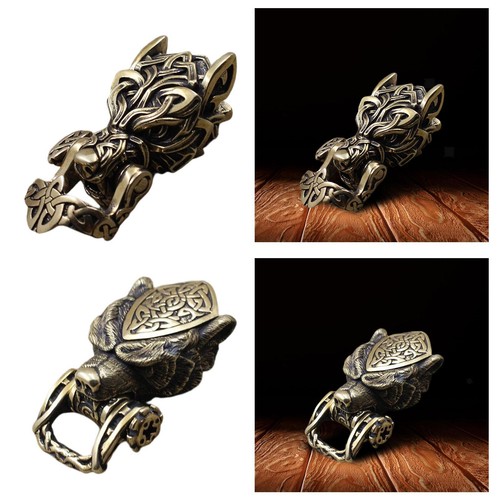 Cuentas de Paracord Vintage para hombre, abalorios de bronce antiguo