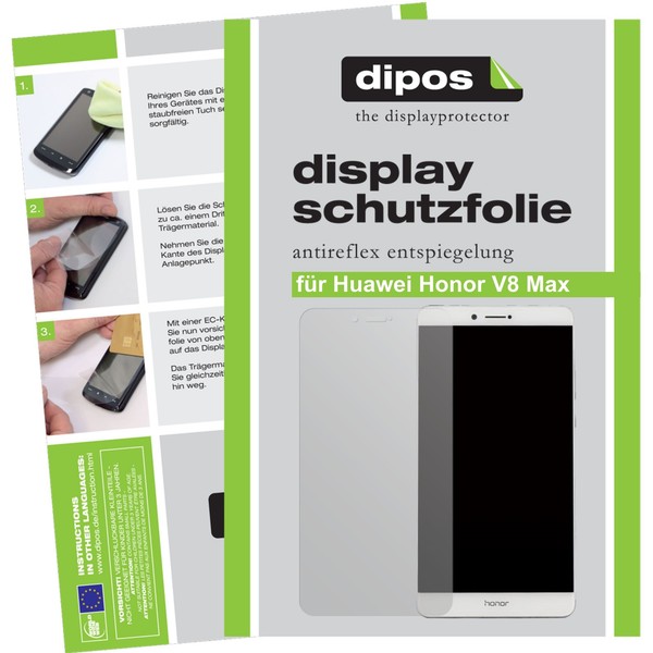 2X Schutzfolie FüR Huawei Honor V8 Max Matt Displayschutzfolie Folie Dipos-image