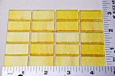 1125.50 CLEAR ORANGE 20 PIECES 1/2" x 1" THIN 2mm BULLSEYE GLASS 90 COE