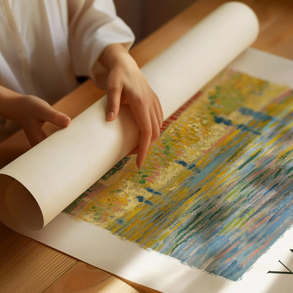 Vincent Van Gogh Art Poster - Bank of the Seine Wall Art 12X16/16X20/18X24/24X36 - Изображение 4 из 4