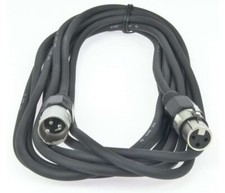 5m PACCS Microphone Cable Black 3 Pin XLR Neutrik Compatible DMX Patch Lead
