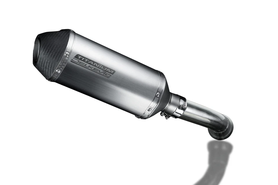 BMW K1200R 2005-2009 Delkevic Slip On 10" X-Oval Titanio Kit Silenciador Escape Foto 4 de 4