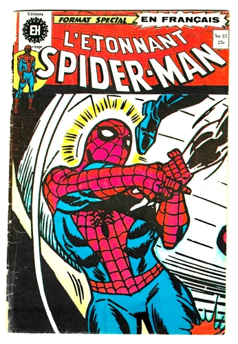 L’ÉTONNANT SPIDER-MAN # 35 FRENCH COMIC ÉD. HÉRITAGE 1974 GOOD