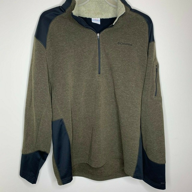 Columbia Mens XL Green/Black Quarter Zip Omni Shield Pullover Jacket eBay