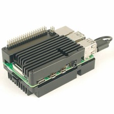 Heatsink Case for Raspberry Pi 4B Armor Aluminum Quiet Turbo Blower Fan Cooler