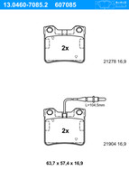 Ate BremsbeläGe Hinten (13.0460-7085.2) FüR Mercedes-Benz Vito V-Klasse |