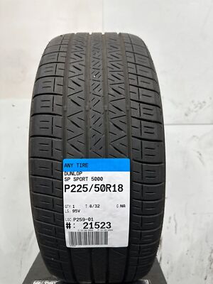 1 Used  Dunlop SP Sport 5000 P225/50R18 2255018 225/50/18 95 V - 8/32
