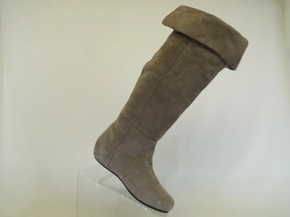 Steve Madden Gris Gamuza Cuña Oculta Plegable Moda Botas Hasta la Rodilla Talla 6.5 M Foto 4 de 4