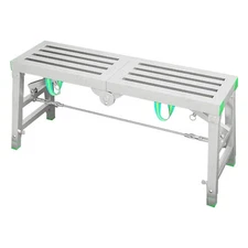 Folding Work Platform Non-slip Bench Step Scaffolding Ladder Height Adjustable