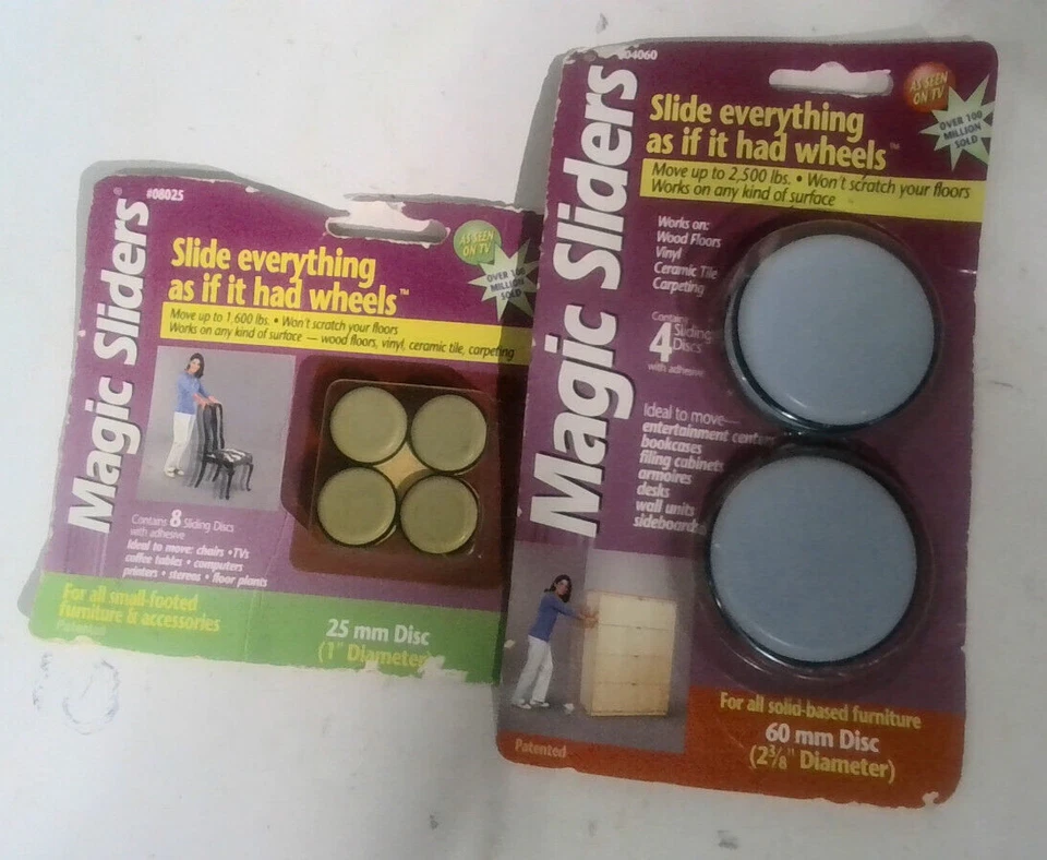 GREAT DEAL 4 Magic Sliders Heavy Duty Furniture Sliders Packs Rectangle & Round - Image 4 of 4