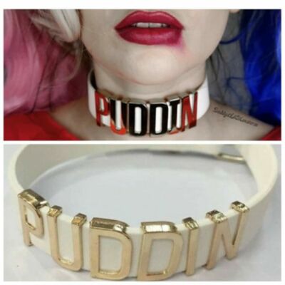Harley Quinn Choker Puddin Halsband Cosplay Kostüm Selbstmordtruppe 
