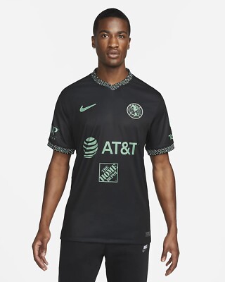 Nike Club América 2021/22 Stadium Third Soccer Jersey, Black