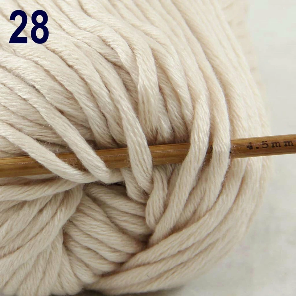 Venta Nuevo 8Skeinsx50gr Suave 100% Algodón Grueso Súper Voluminoso Hilo de Tejer a Mano 28 Foto 4 de 4