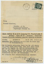55413 - Postkarte - Gebr. Götze, Bürobedarf - Leipzig 12.5.1934