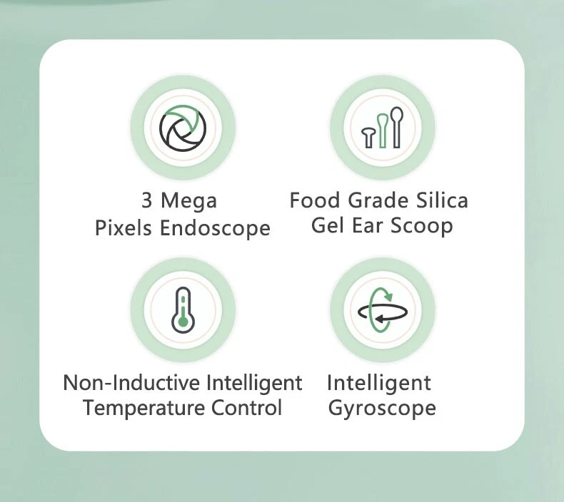 Limpiador de oídos Herramienta de eliminación de cera de oído con cámara Luz LED Otoscopio Kit de limpieza de oídos Foto 3 de 4