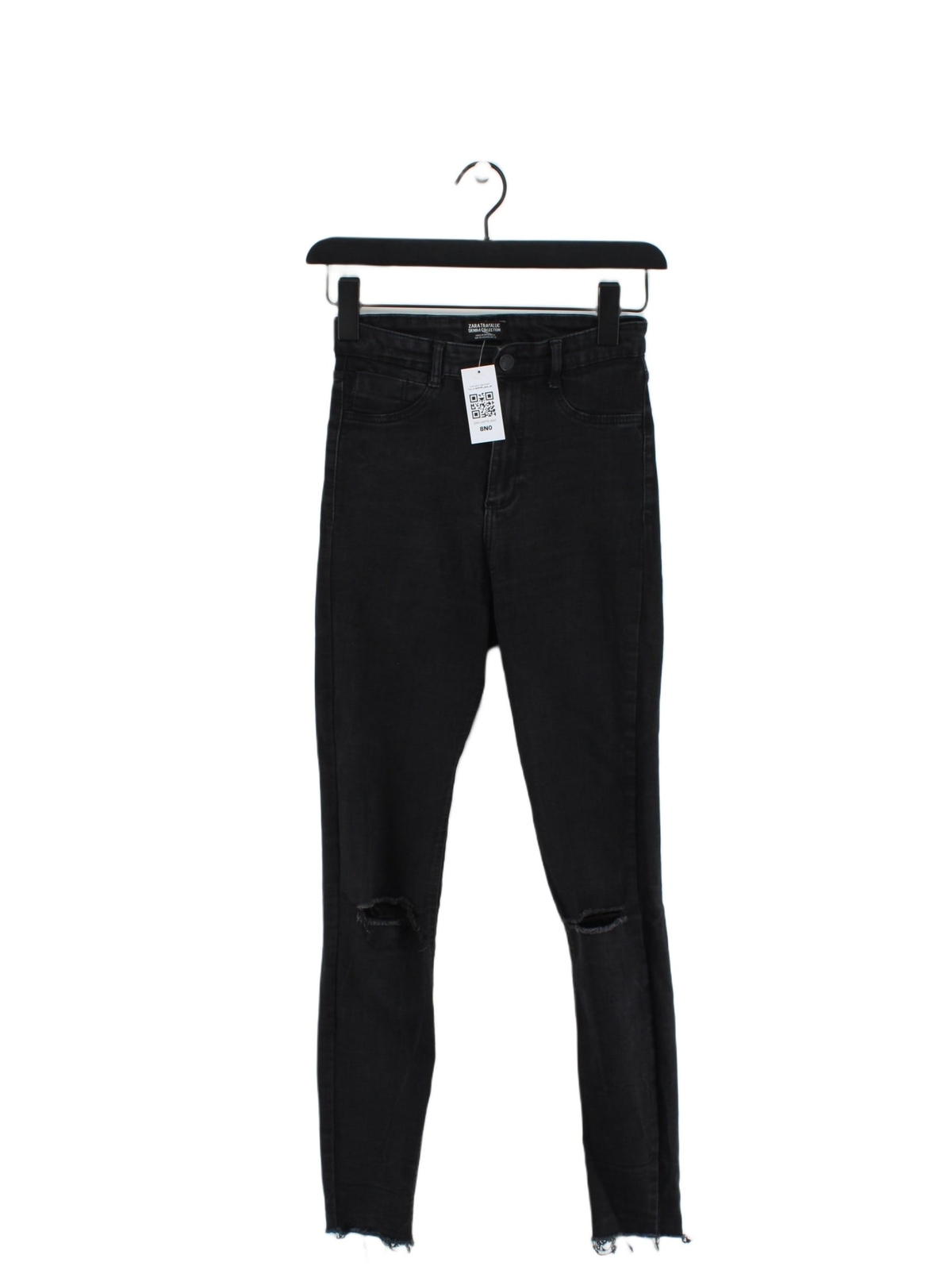 ALTRA Zara Leggings Donna UK 8 Nero 100% Altro Jegging