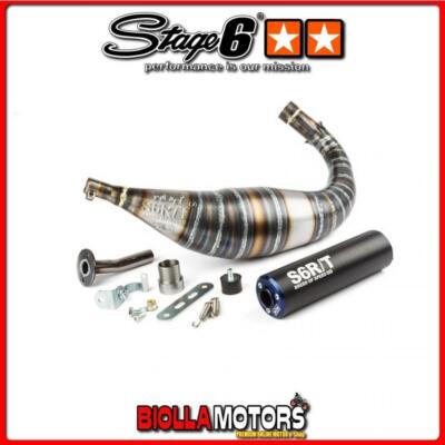 S6-96188951/BL Auspuff Stage6 R/T 90 - 100cc CNC blau/schwarz HM-MOTO Cre/Six SM 